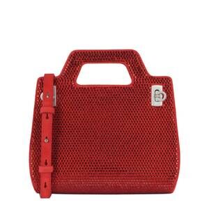 NEW SALVATORE FERRAGAMO wanda mini stain and strass top bag in red